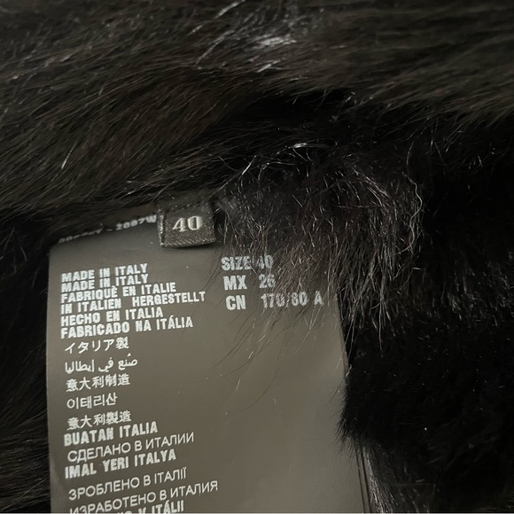 Prada Black 100% Lamb Shearling Sheep Fur Coat in Small US 4 IT 40 Authentic - Picture 9 of 15